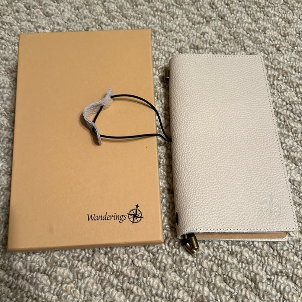 Wanderings Travelers Leather (color Oat) Notebook 8.5x4.5